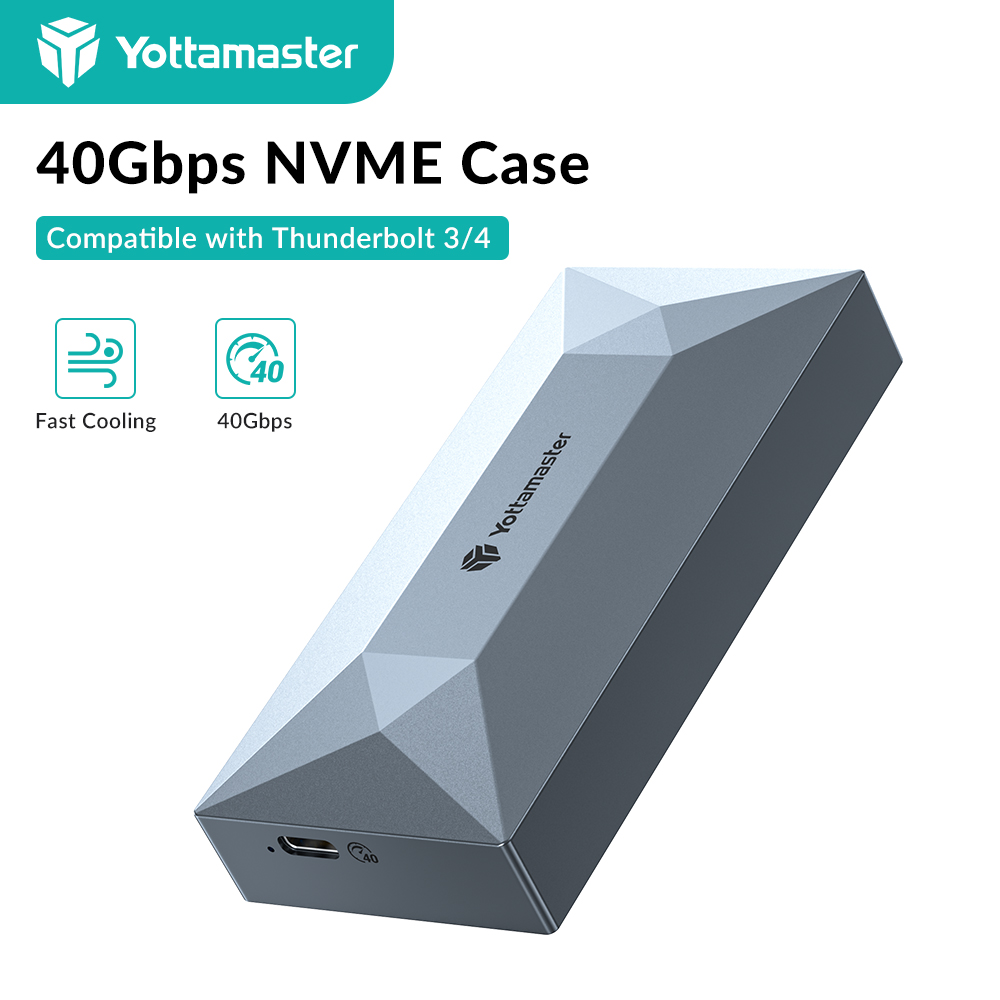 Thunderbolt 4 External Ssd 4Tb - علبة تخزين خارجية Yottamaster 40Gbps NVMe