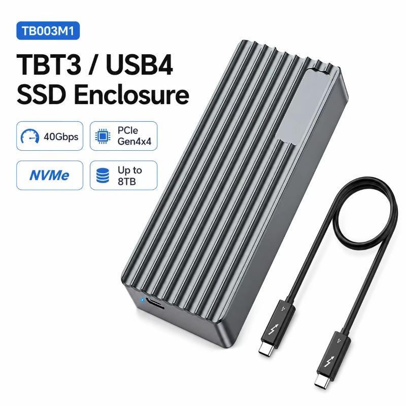 Usb4 40Gbps External Ssd 8Tb - علبة خارجية لـ TBT3/USB4 M.2 NVMe