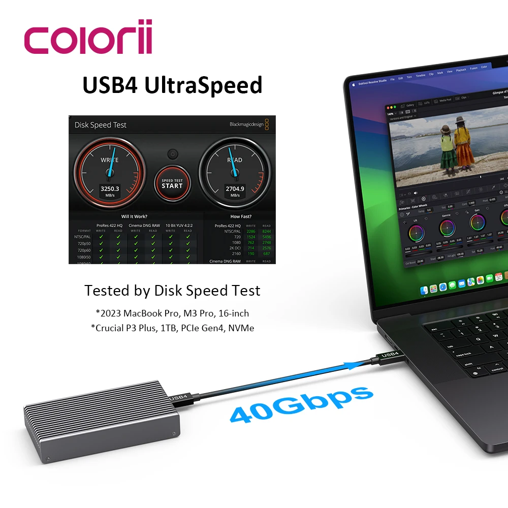 حاوية USB4 M.2 NVMe SSD بسرعة  - مراجعة Usb4 40Gbps External Ssd 8Tb وسعره