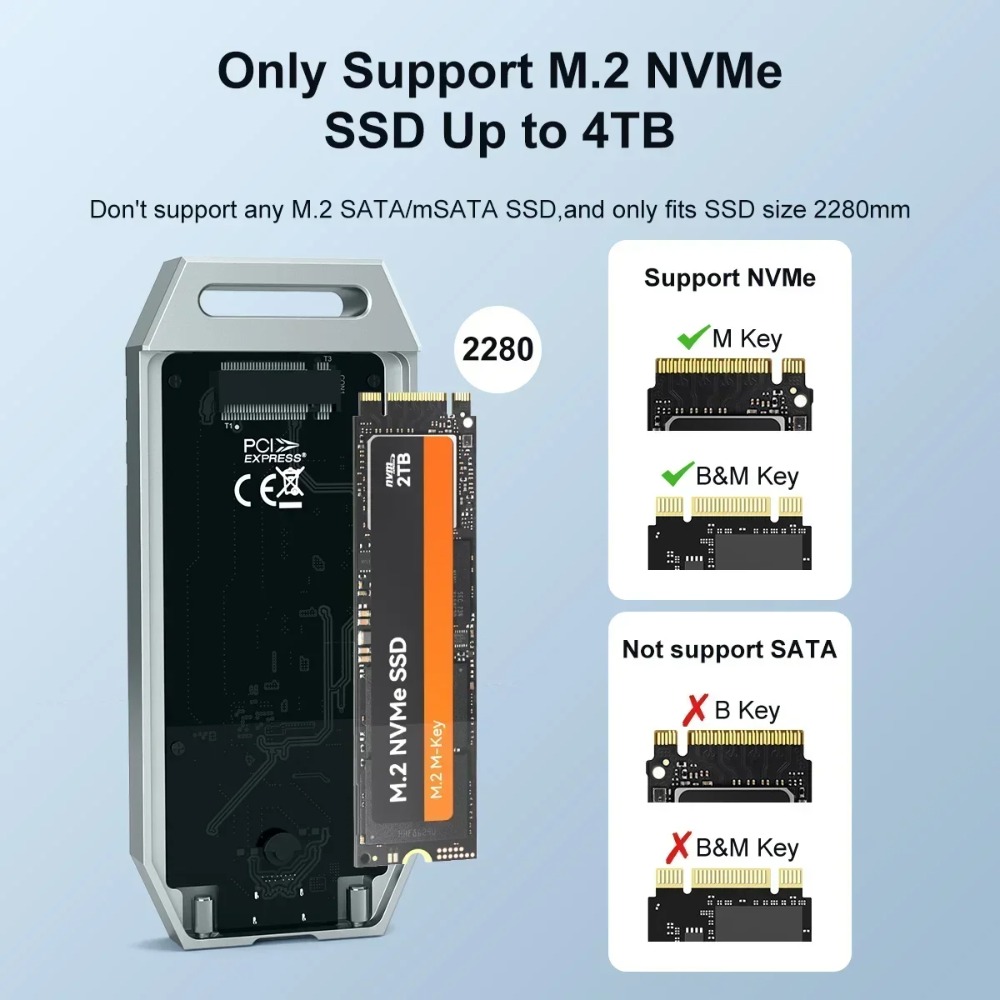 حافظة MAIWO USB4 NVMe M.2 SSD  - مراجعة Usb4 40Gbps External Ssd 8Tb وسعره