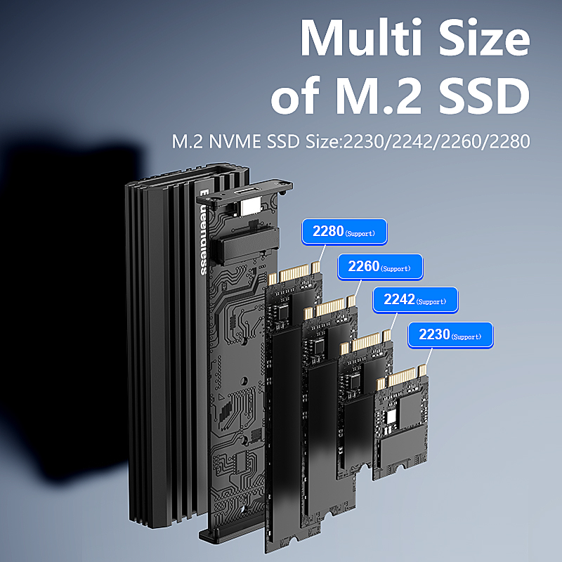 علبة BLUEENDLESS 20Gbps M.2 PC - مراجعة 8Tb M2 Nvme Ssd وسعره