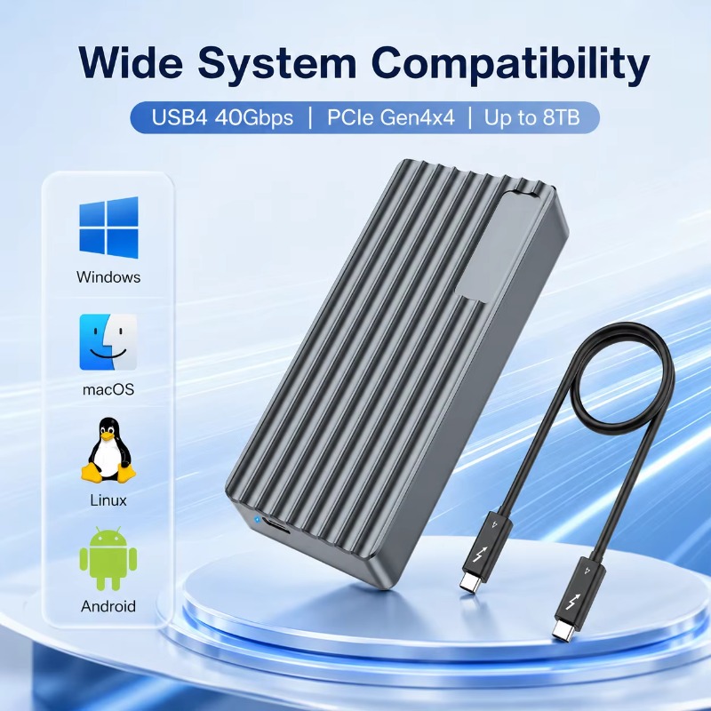 علبة خارجية لـ TBT3/USB4 M.2 N - مراجعة Usb4 40Gbps External Ssd 8Tb وسعره