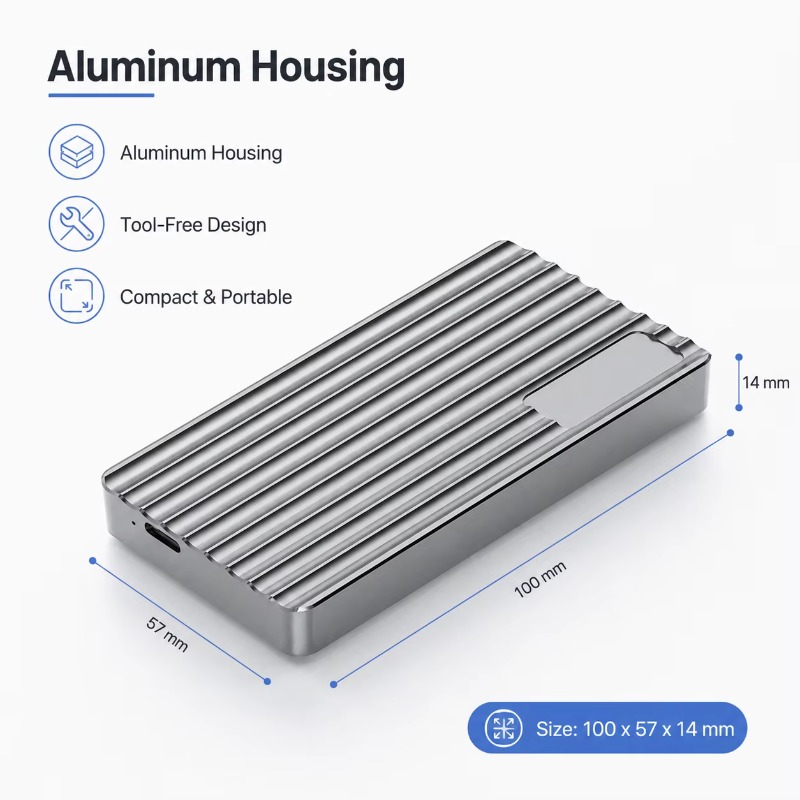 علبة خارجية محمولة لـ M.2 NVMe - مراجعة Usb4 40Gbps External Ssd 8Tb وسعره